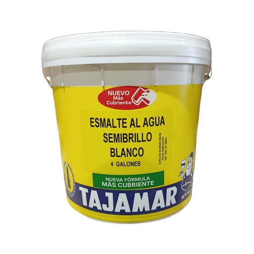 ESMALTE AL AGUA SEMIBRILLO BLANCO TINETA